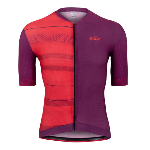 MAILLOT ROUTE BYSSAU M/SHORT SDUO ROUGE - COUPE SLIM